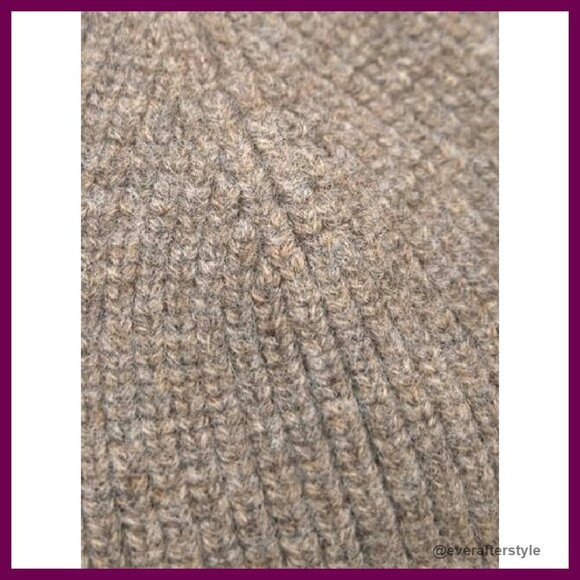 Merino Wool Ribbed Knit Beanie Classic Unisex Winter Hat Warm Cozy main image 6